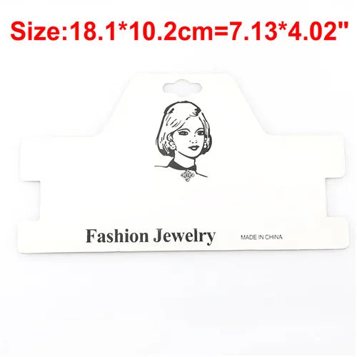 20pcs Top Paper Card White/Kraft/Frosted for Jewelry Display Packaging