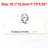 20pcs Top Paper Card White/Kraft/Frosted for Jewelry Display Packaging