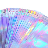 20pcs Iridescent Zip Lock Bags Holographic Makeup Storage Food Bag Plastic