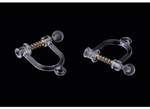20pcs Clear Resin Pearl Ear Clip for Jewelry Making DIY Earrings