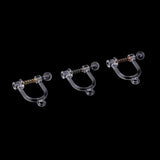 20pcs Clear Resin Pearl Ear Clip for Jewelry Making DIY Earrings