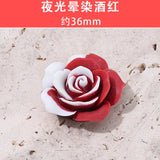 20pcs Luminous Resin Rose Cabochons Flatback Colored Roses Flower Embellishments