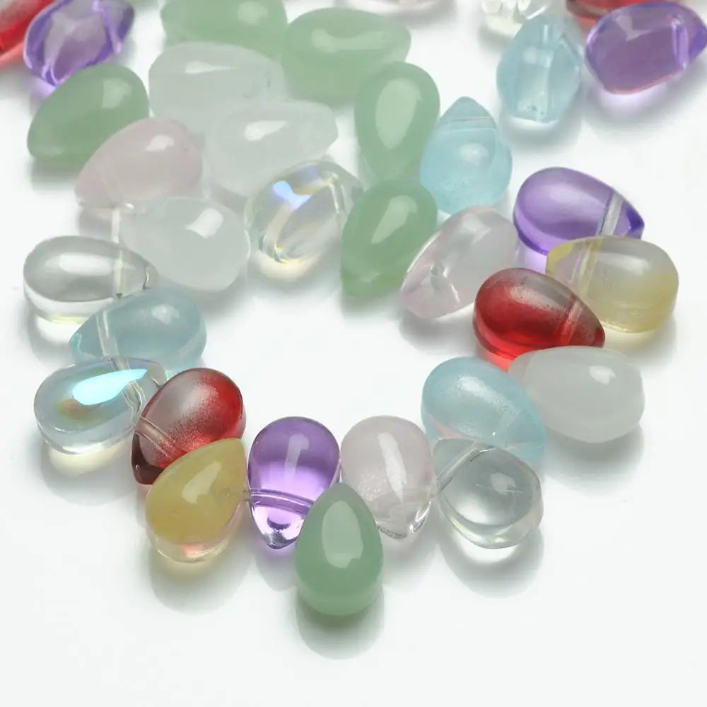 20pcs Water Drop Lampwork Crystal Czech Glass Beads for DIY Jewelry Making