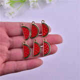 20pcs Watermelon Metal Charms Pendant for Jewelry Making