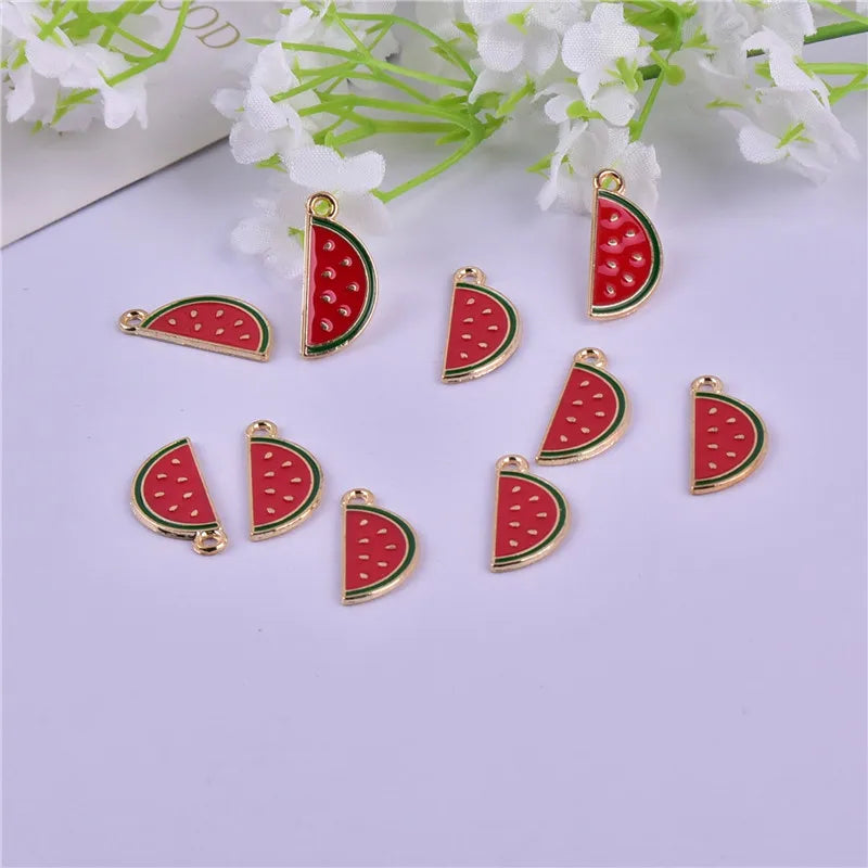 20pcs Watermelon Metal Charms Pendant for Jewelry Making