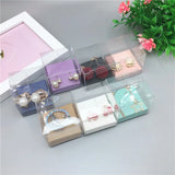 20pcs Waterproof PVC Boxes + 20pcs Earring Card Transparent Jewelry Display Box