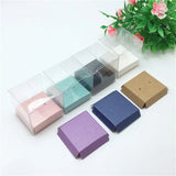 20pcs Waterproof PVC Boxes + 20pcs Earring Card, 4x4x4cm Jewelry Display Box