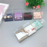 20pcs Waterproof PVC Boxes + 20pcs Earring Card Transparent Jewelry Display Box