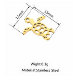 20pcs Stainless Steel Tortoise Charms DIY Anklets Earrings Bracelets
