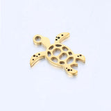 20pcs Stainless Steel Tortoise Charms DIY Anklets Earrings Bracelets