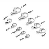 20pcs Stainless Steel Lobster Earrings 2 Colors DIY Stud Jewelry
