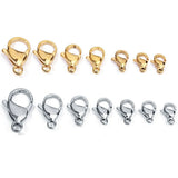 20pcs Stainless Steel Lobster Earrings 2 Colors DIY Stud Jewelry