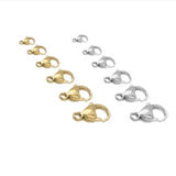 20pcs Stainless Steel Lobster Earrings 2 Colors DIY Stud Jewelry