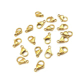 20pcs Stainless Steel Lobster Earrings 2 Colors DIY Stud Jewelry