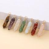 20pcs Rose Crystal Quartz Stone Charms for Jewelry Making