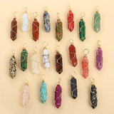 20pcs Rose Crystal Quartz Stone Charms for Jewelry Making