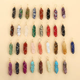 20pcs Rose Crystal Quartz Stone Charms for Jewelry Making