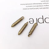 20pcs Bullet Shape Charms DIY Findings Necklace Keychain Jewelry Making