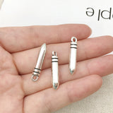20pcs Bullet Shape Charms DIY Findings Necklace Keychain Jewelry Making