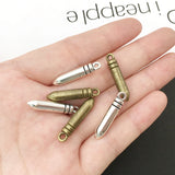 20pcs Bullet Shape Charms DIY Findings Necklace Keychain Jewelry Making