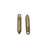 20pcs Bullet Shape Charms DIY Findings Necklace Keychain Jewelry Making