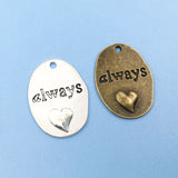 20pcs Zinc Alloy Word Letter Charms Pendant for DIY Necklace Bracelet