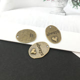 20pcs Zinc Alloy Word Letter Charms Pendant for DIY Necklace Bracelet