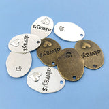 20pcs Zinc Alloy Word Letter Charms Pendant for DIY Necklace Bracelet