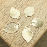 20pcs Leaf Charms Antique Plated DIY Crafts
