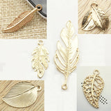 20pcs Leaf Charms Antique Plated DIY Crafts