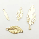 20pcs Leaf Charms Antique Plated DIY Crafts