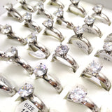 20pcs Zircon 4/ 6mm CZ Rings Wedding Couples Jewerly