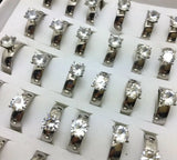 20pcs Zircon 4/ 6mm CZ Rings Wedding Couples Jewerly
