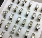 20pcs Zircon 4/ 6mm CZ Rings Wedding Couples Jewerly