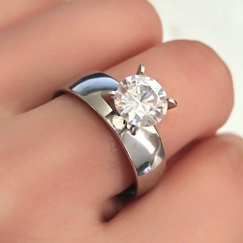 20pcs Zircon 4/ 6mm CZ Rings Wedding Couples Jewerly