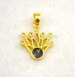 Rhodium Plated 7-Pin Bowling Ball Pendant Jewelry
