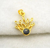 Rhodium Plated 7-Pin Bowling Ball Pendant Jewelry