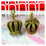 20pcs Crown Vintage Charm Pendants Antique Bronze Jewelry