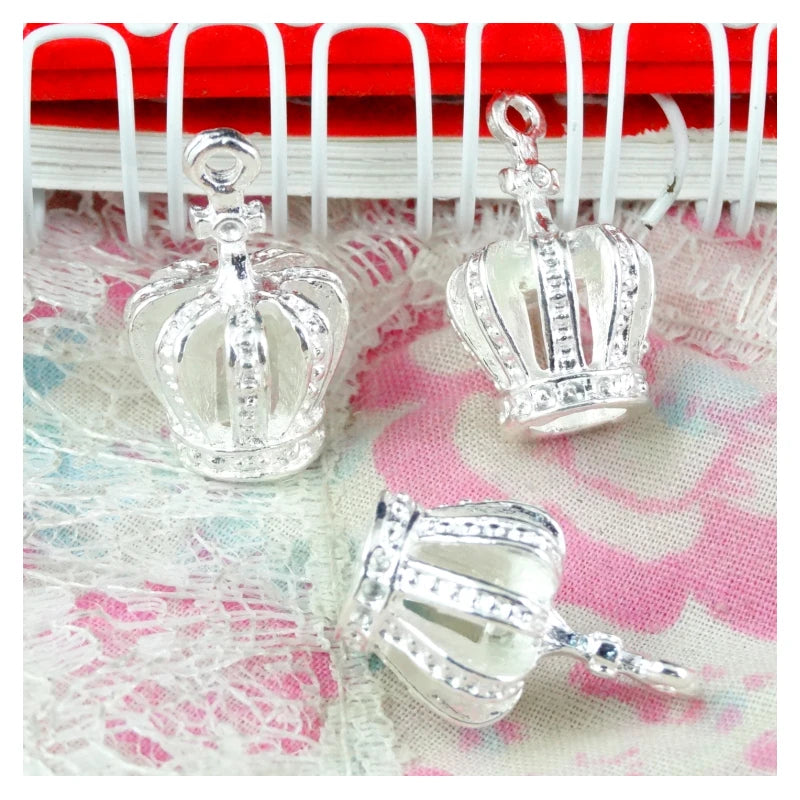 20pcs Crown Vintage Charm Pendants Antique Bronze Jewelry
