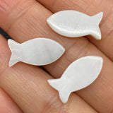 20pcs Natural Shell Fish Shape Loose Mother Beads for DIY Necklace