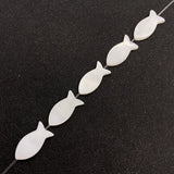 20pcs Natural Shell Fish Shape Loose Mother Beads for DIY Necklace