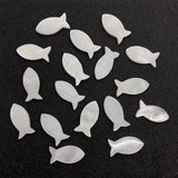 20pcs Natural Shell Fish Shape Loose Mother Beads for DIY Necklace