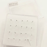 20pcs 925 Silver Nose Ring Crystal Flower Nose Hoop Thin Nose Pie
