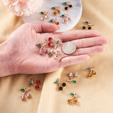20pcs Mixed Cherry Alloy Rhinestone Pendants DIY Jewelry Findings