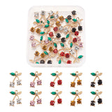 20pcs Mixed Cherry Alloy Rhinestone Pendants DIY Jewelry Findings