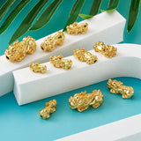 24K Plated Alloy Pixiu Lucky Beads Charms for DIY Jewelry Making