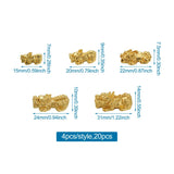 24K Plated Alloy Pixiu Lucky Beads Charms for DIY Jewelry Making