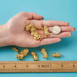 24K Plated Alloy Pixiu Lucky Beads Charms for DIY Jewelry Making