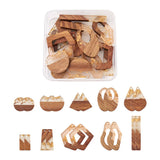 20pcs Resin & Walnut Wood Earrings Kit