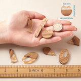 20pcs Resin & Walnut Wood Earrings Kit